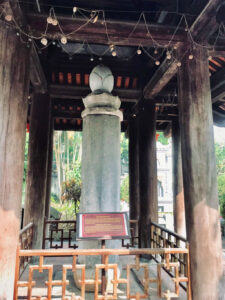 the oldest Buddhist pillar Viet Nam at Nhat Tru pagoda